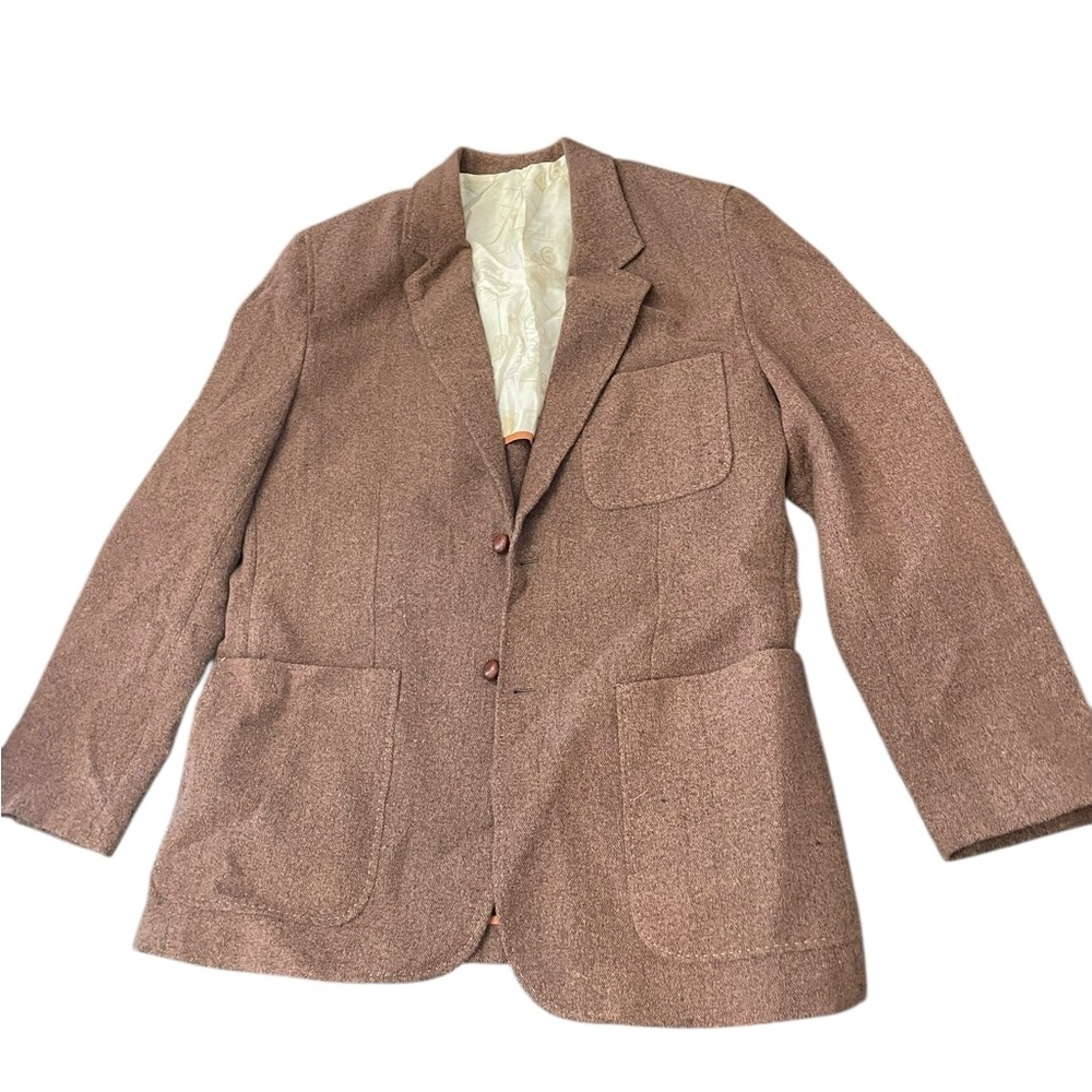 Nat Nast Sports Coat Blazer Large Mens Brown Wool Cashmere Vintage Luxury Preppy